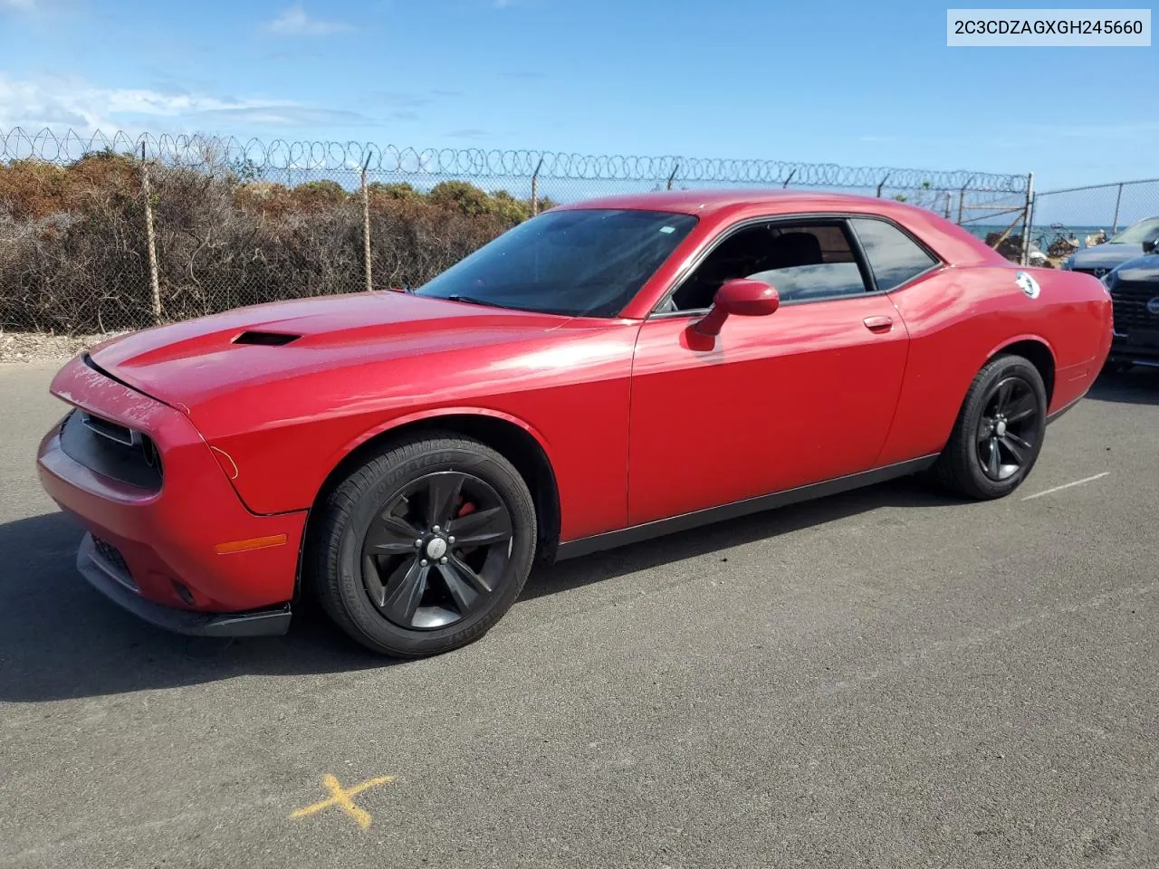 2016 Dodge Challenger Sxt VIN: 2C3CDZAGXGH245660 Lot: 77712884