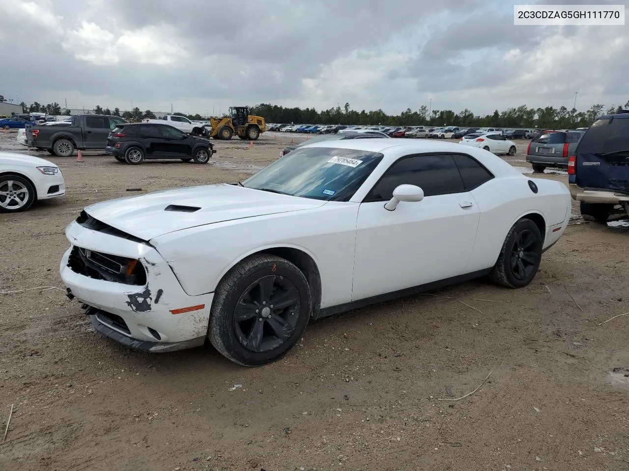 2016 Dodge Challenger Sxt VIN: 2C3CDZAG5GH111770 Lot: 79285464