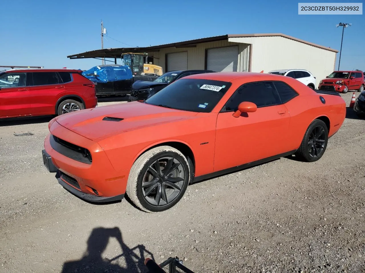 2016 Dodge Challenger R/T VIN: 2C3CDZBT5GH329932 Lot: 80947374