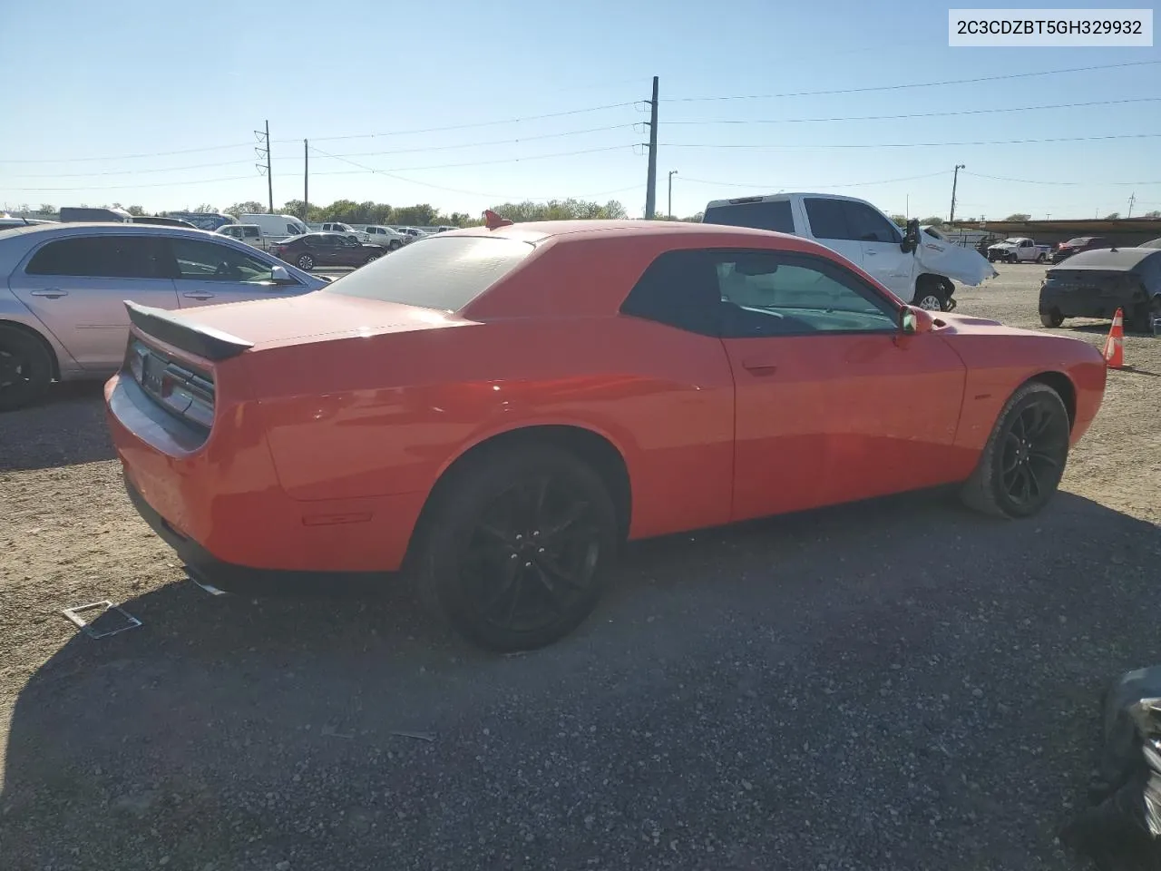 2016 Dodge Challenger R/T VIN: 2C3CDZBT5GH329932 Lot: 80947374