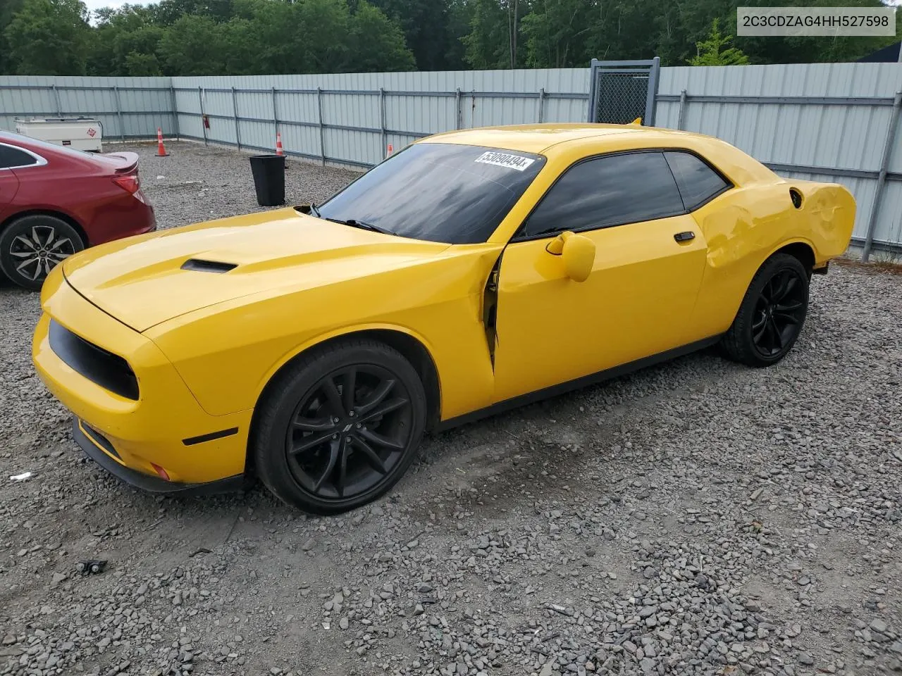 2017 Dodge Challenger Sxt VIN: 2C3CDZAG4HH527598 Lot: 53090494