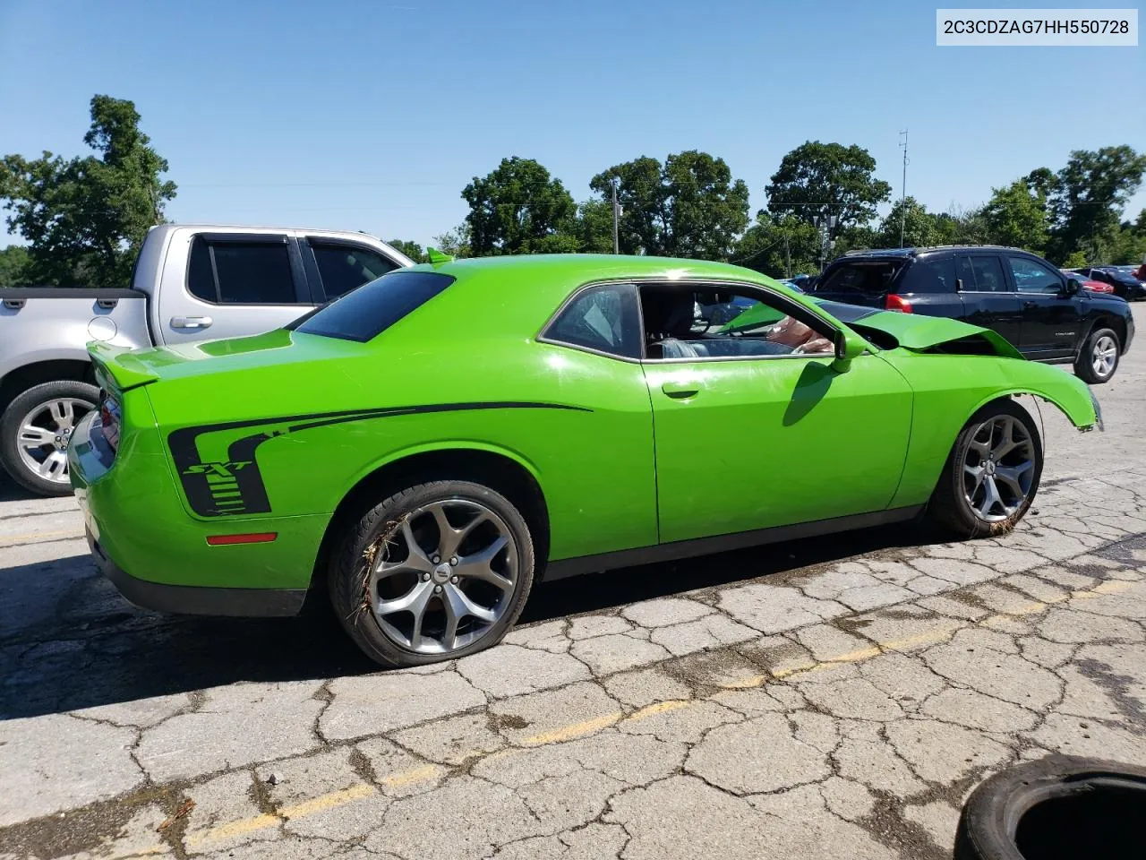 2017 Dodge Challenger Sxt VIN: 2C3CDZAG7HH550728 Lot: 58152544