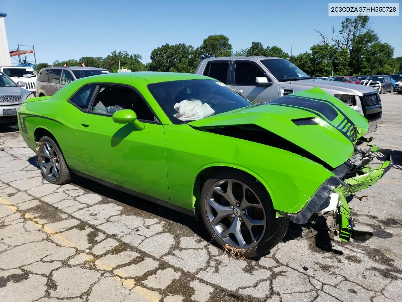 2017 Dodge Challenger Sxt VIN: 2C3CDZAG7HH550728 Lot: 58152544