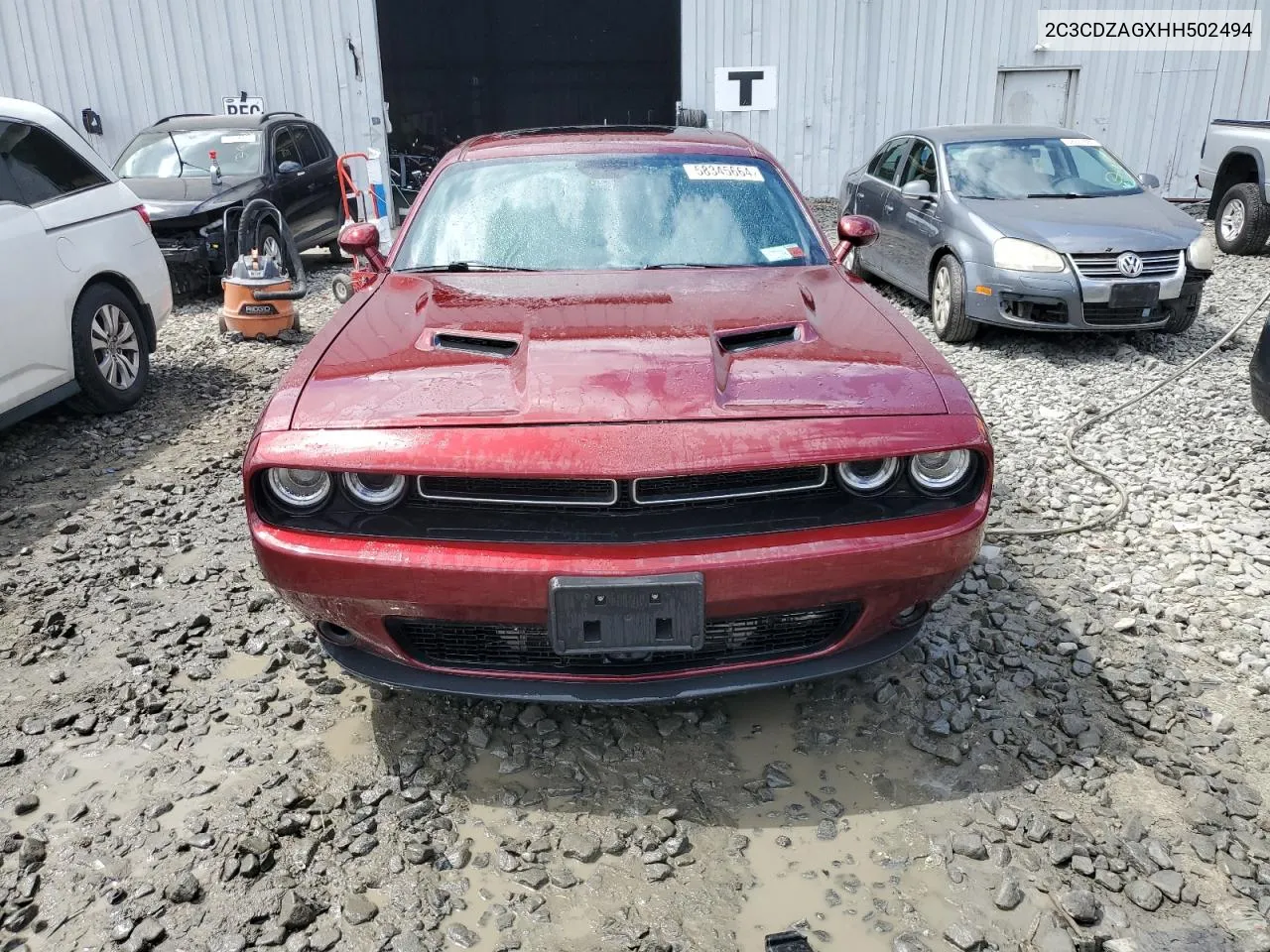 2017 Dodge Challenger Sxt VIN: 2C3CDZAGXHH502494 Lot: 58345664