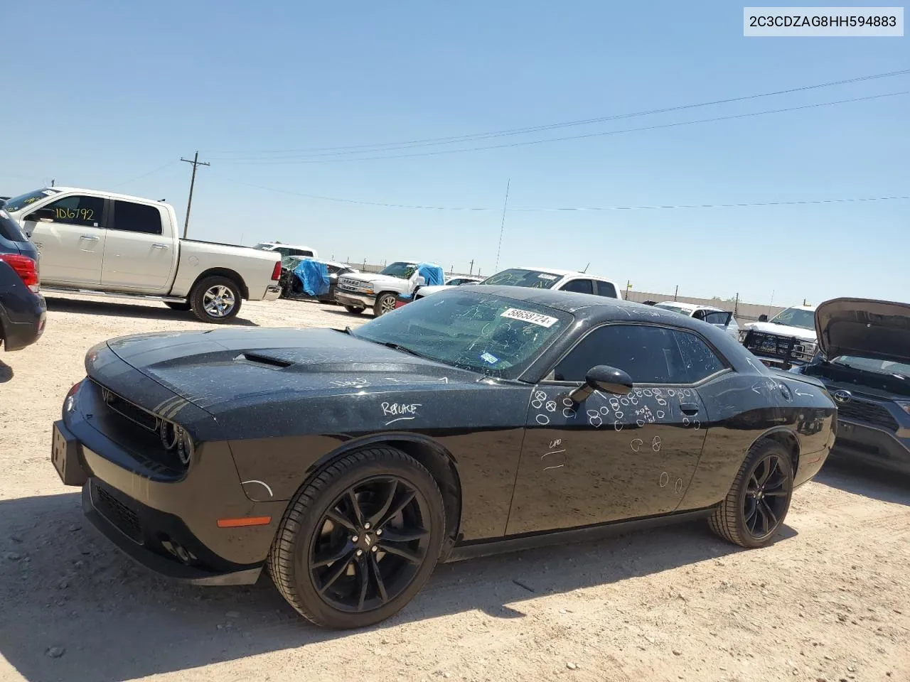 2C3CDZAG8HH594883 2017 Dodge Challenger Sxt