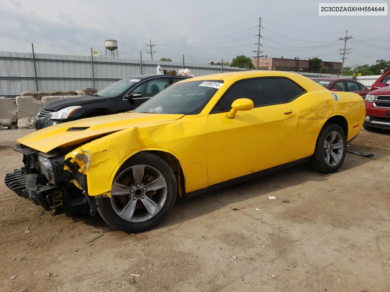 2017 Dodge Challenger Sxt VIN: 2C3CDZAGXHH554644 Lot: 61895314