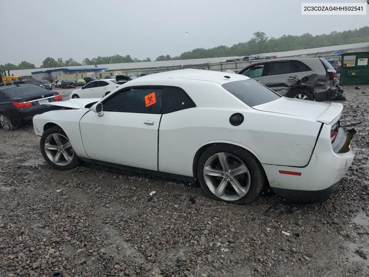 2017 Dodge Challenger Sxt VIN: 2C3CDZAG4HH502541 Lot: 62500164