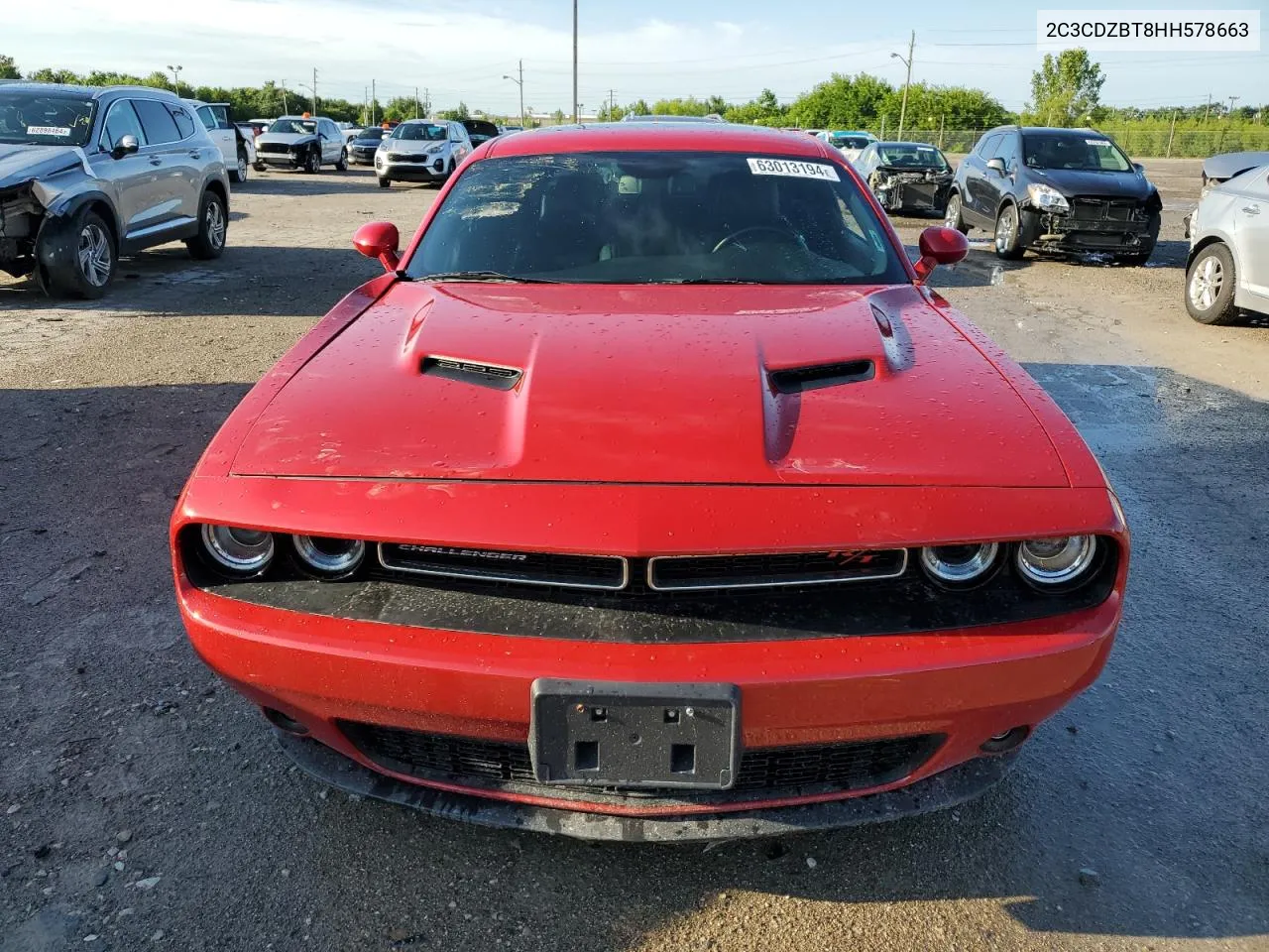 2017 Dodge Challenger R/T VIN: 2C3CDZBT8HH578663 Lot: 63013194