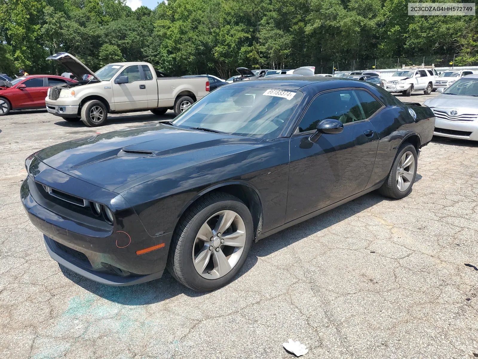 2017 Dodge Challenger Sxt VIN: 2C3CDZAG4HH572749 Lot: 66188374