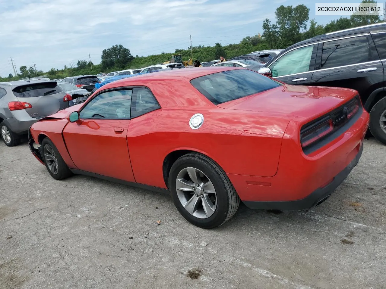 2017 Dodge Challenger Sxt VIN: 2C3CDZAGXHH631612 Lot: 67388554