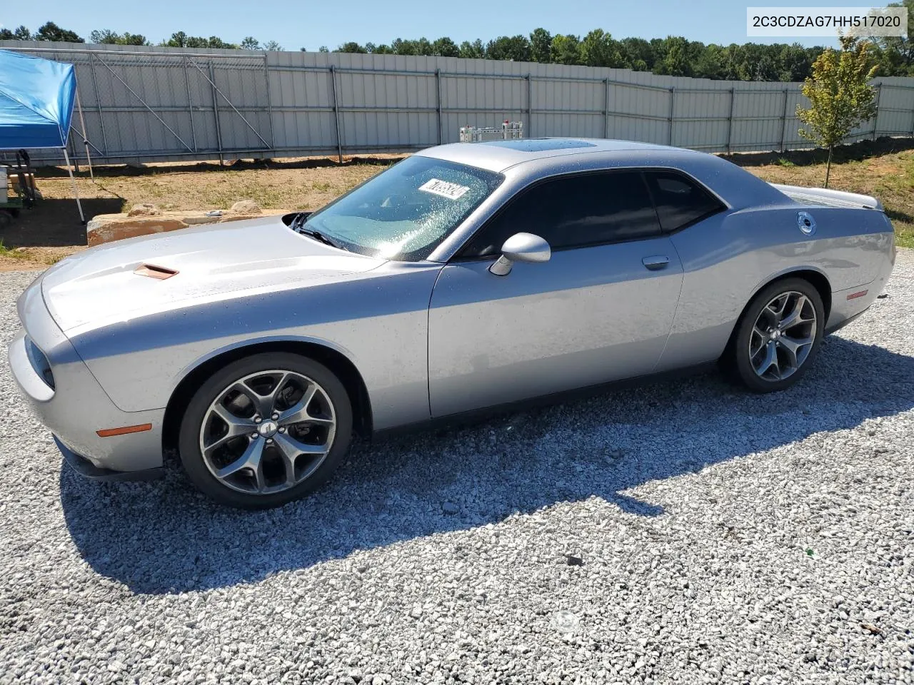 2017 Dodge Challenger Sxt VIN: 2C3CDZAG7HH517020 Lot: 67895324