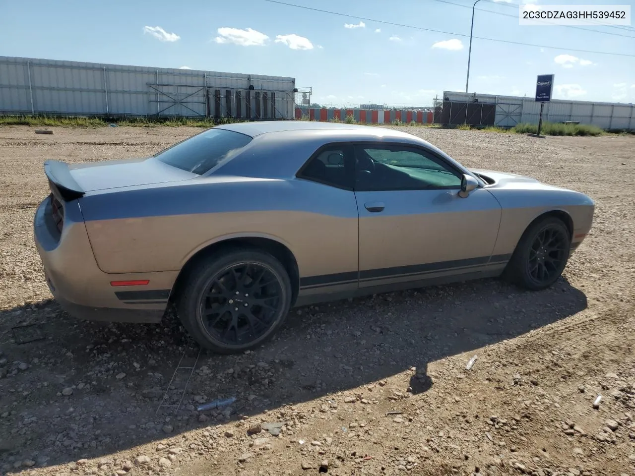 2C3CDZAG3HH539452 2017 Dodge Challenger Sxt