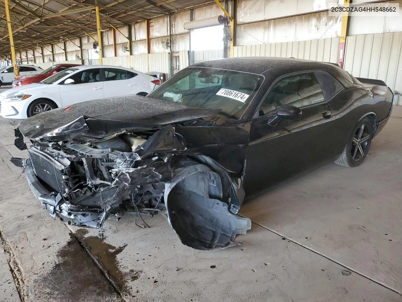 2017 Dodge Challenger Sxt VIN: 2C3CDZAG4HH548662 Lot: 70861674