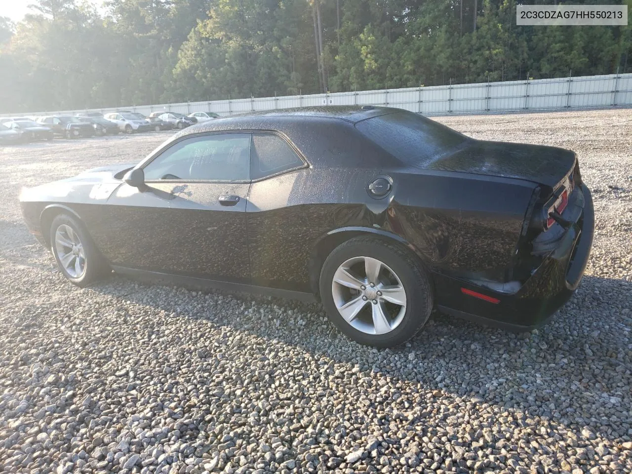 2017 Dodge Challenger Sxt VIN: 2C3CDZAG7HH550213 Lot: 72130464