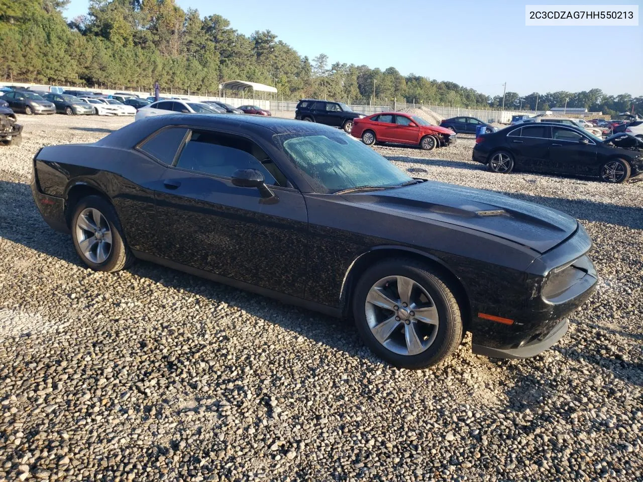 2017 Dodge Challenger Sxt VIN: 2C3CDZAG7HH550213 Lot: 72130464