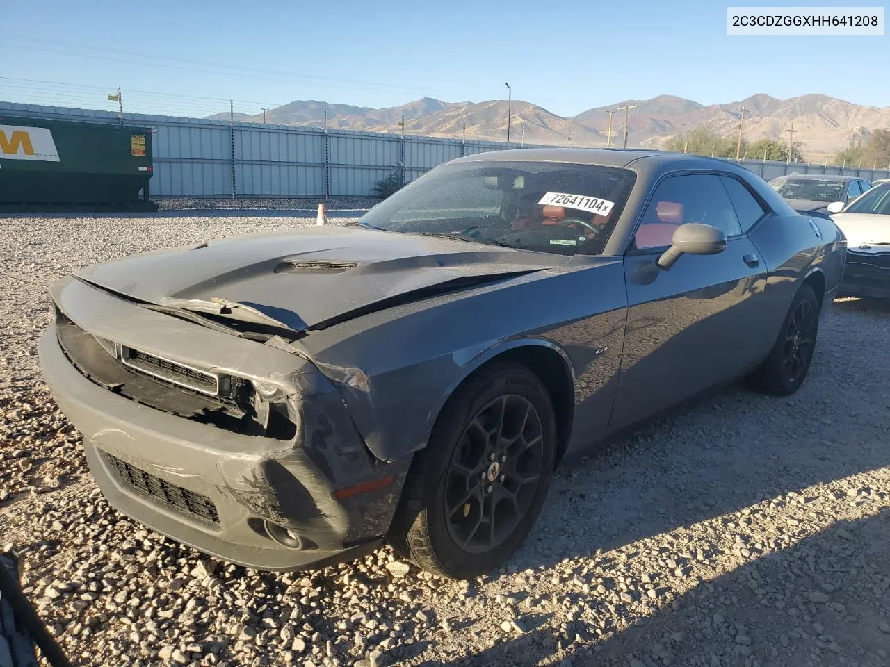 2017 Dodge Challenger Gt VIN: 2C3CDZGGXHH641208 Lot: 72641104