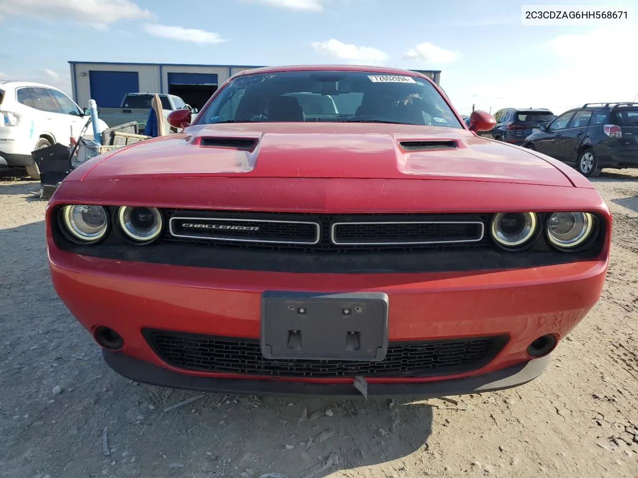 2017 Dodge Challenger Sxt VIN: 2C3CDZAG6HH568671 Lot: 72652094