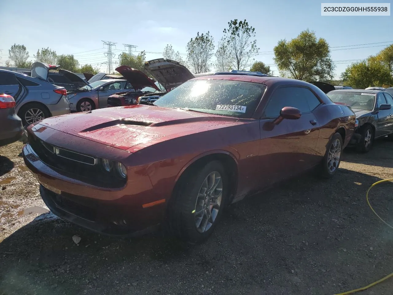 2017 Dodge Challenger Gt VIN: 2C3CDZGG0HH555938 Lot: 72793134