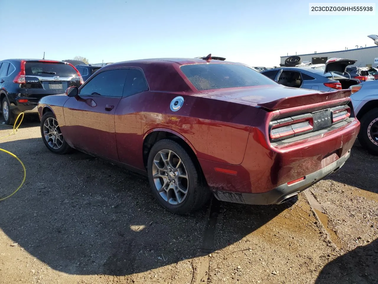 2017 Dodge Challenger Gt VIN: 2C3CDZGG0HH555938 Lot: 72793134