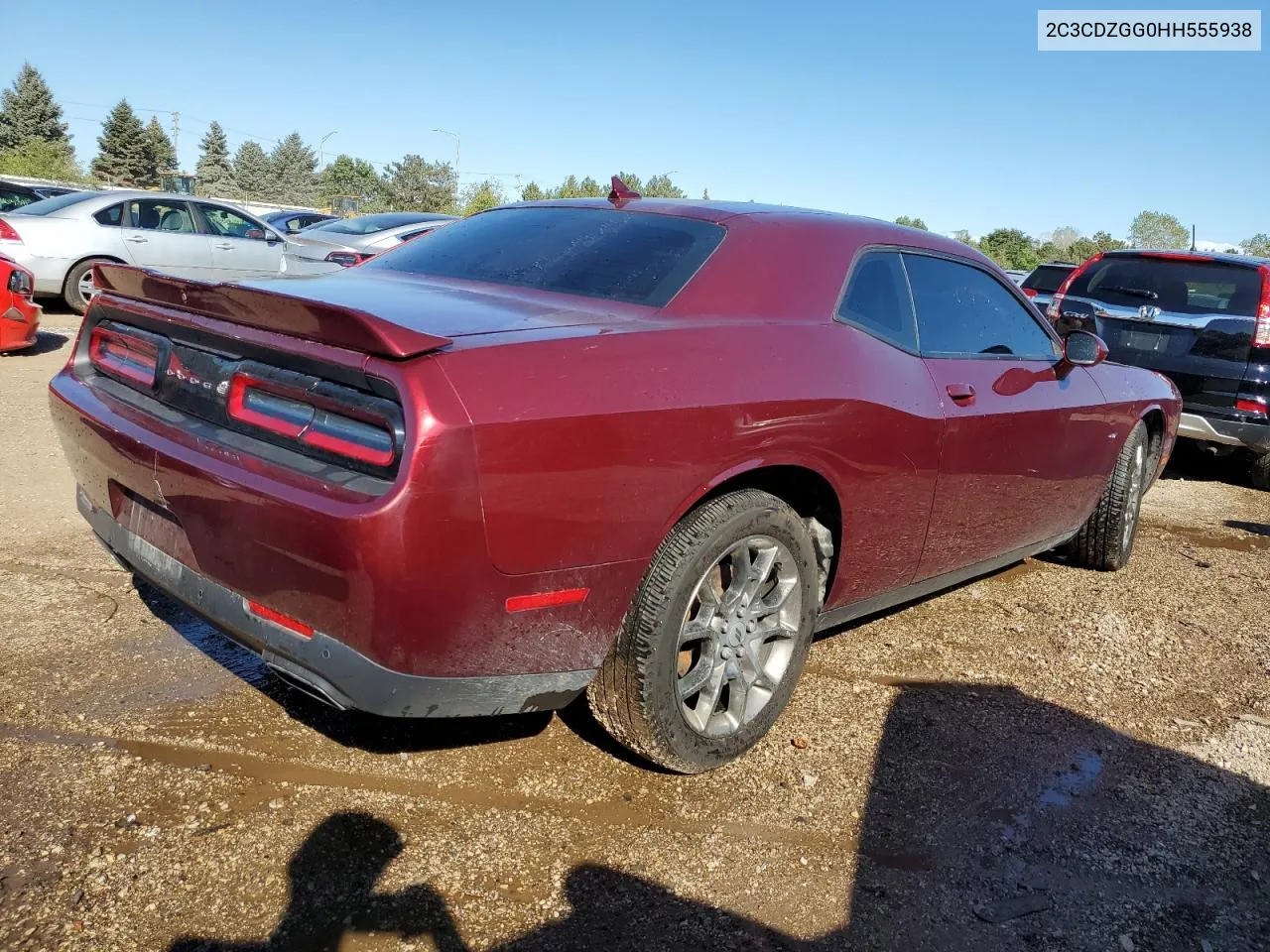 2017 Dodge Challenger Gt VIN: 2C3CDZGG0HH555938 Lot: 72793134