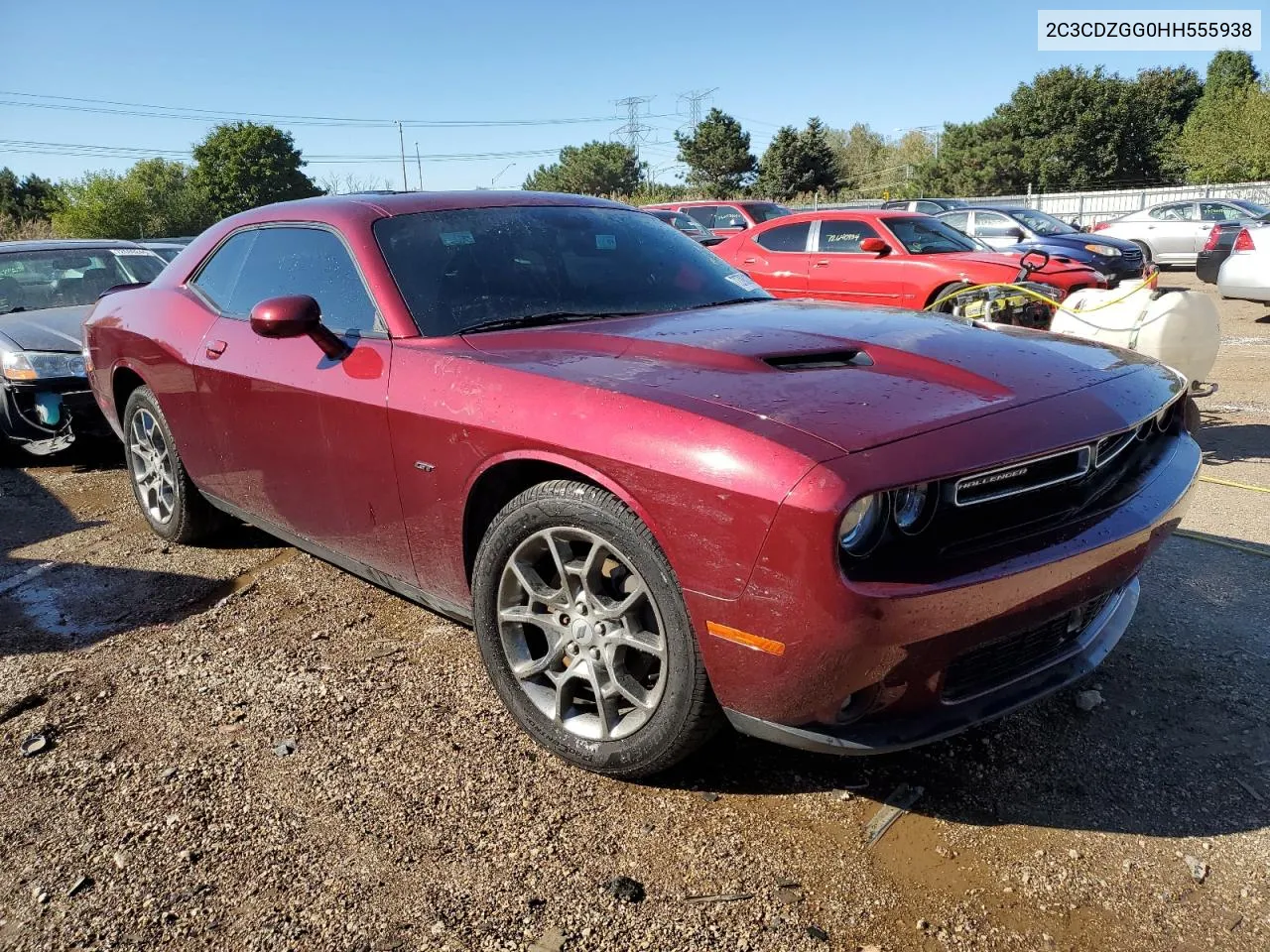 2017 Dodge Challenger Gt VIN: 2C3CDZGG0HH555938 Lot: 72793134