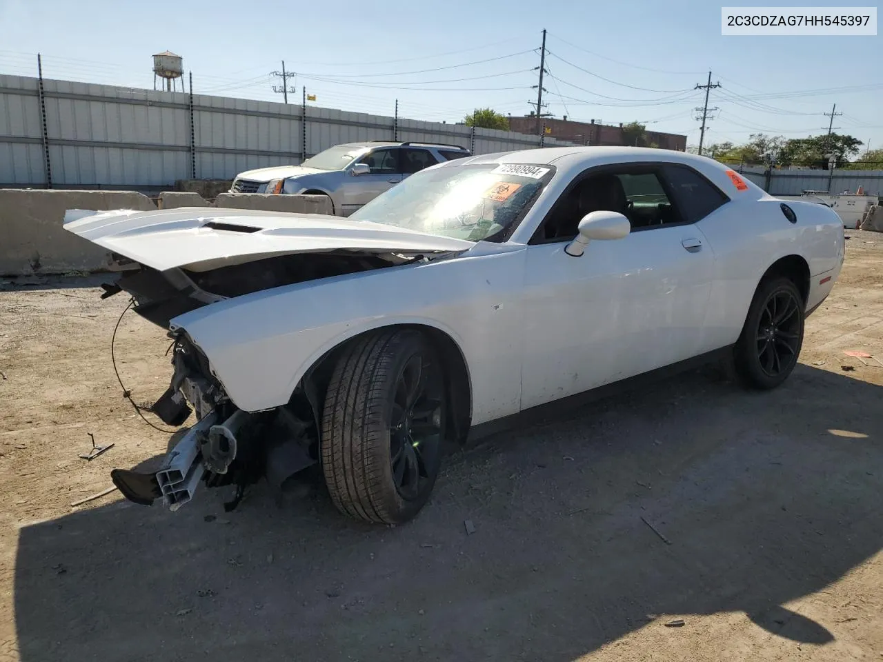 2017 Dodge Challenger Sxt VIN: 2C3CDZAG7HH545397 Lot: 72990994