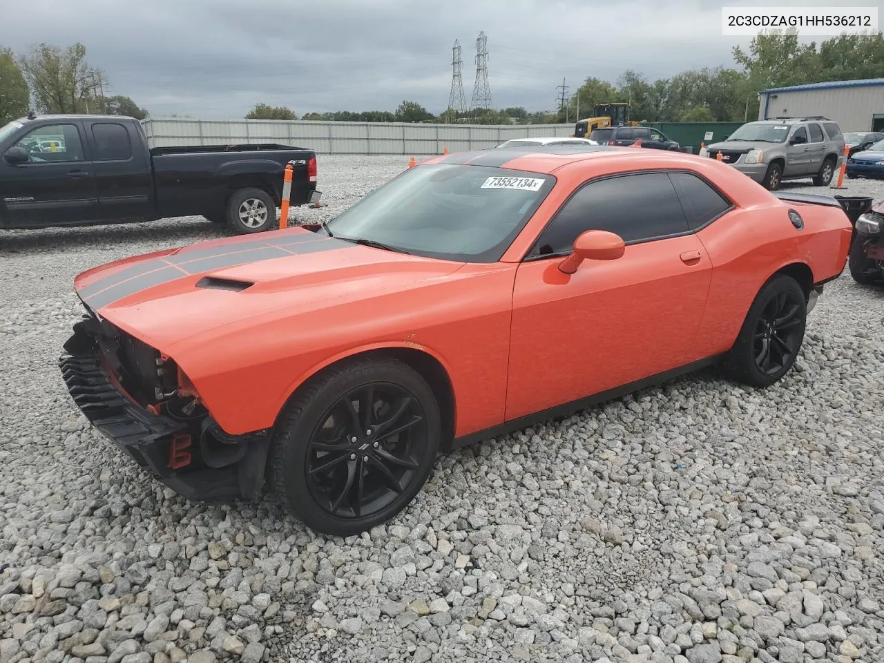 2017 Dodge Challenger Sxt VIN: 2C3CDZAG1HH536212 Lot: 73552134