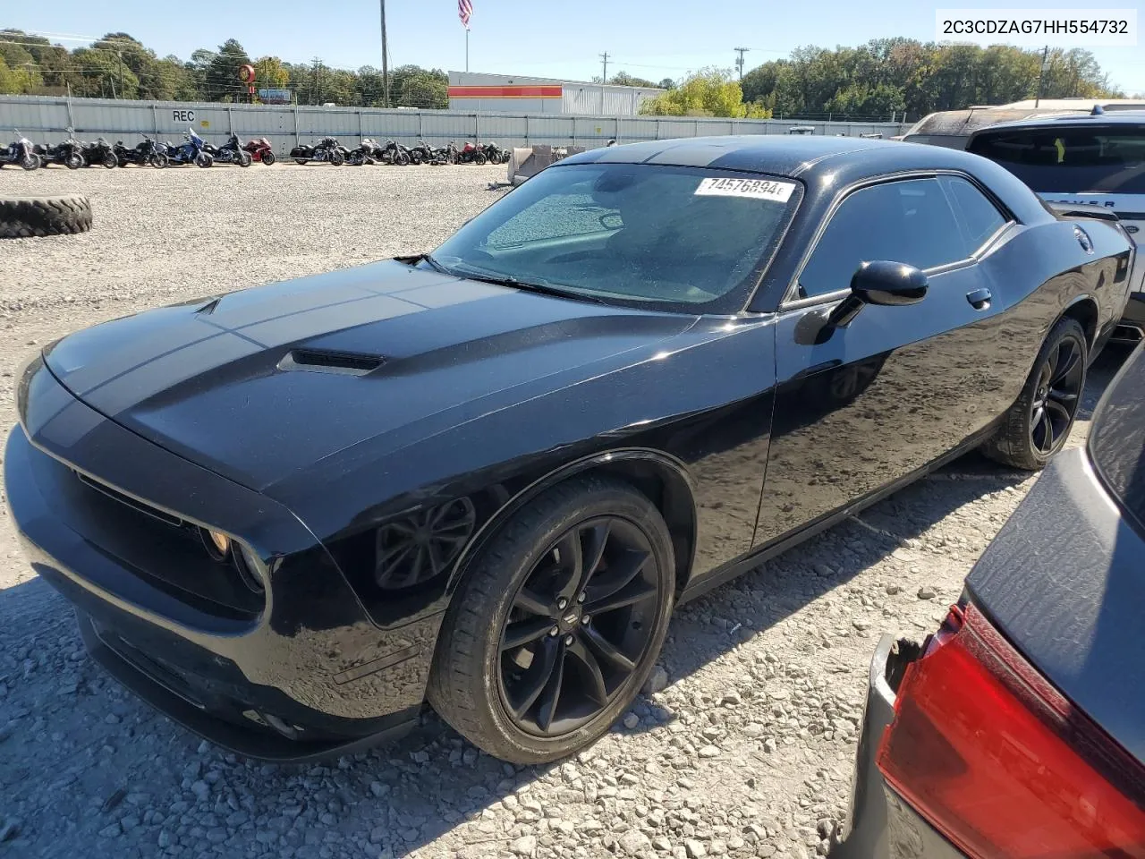 2017 Dodge Challenger Sxt VIN: 2C3CDZAG7HH554732 Lot: 74576894