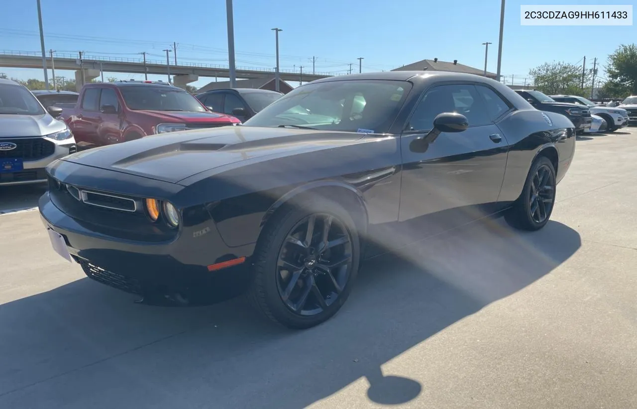 2017 Dodge Challenger Sxt VIN: 2C3CDZAG9HH611433 Lot: 74931514