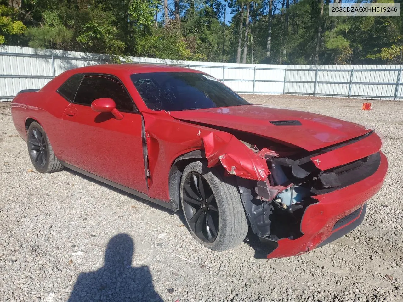 2017 Dodge Challenger Sxt VIN: 2C3CDZAGXHH519246 Lot: 74999464