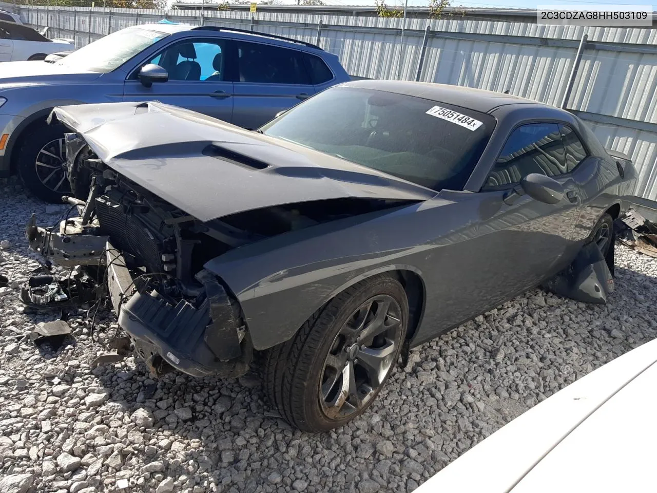 2017 Dodge Challenger Sxt VIN: 2C3CDZAG8HH503109 Lot: 75051484