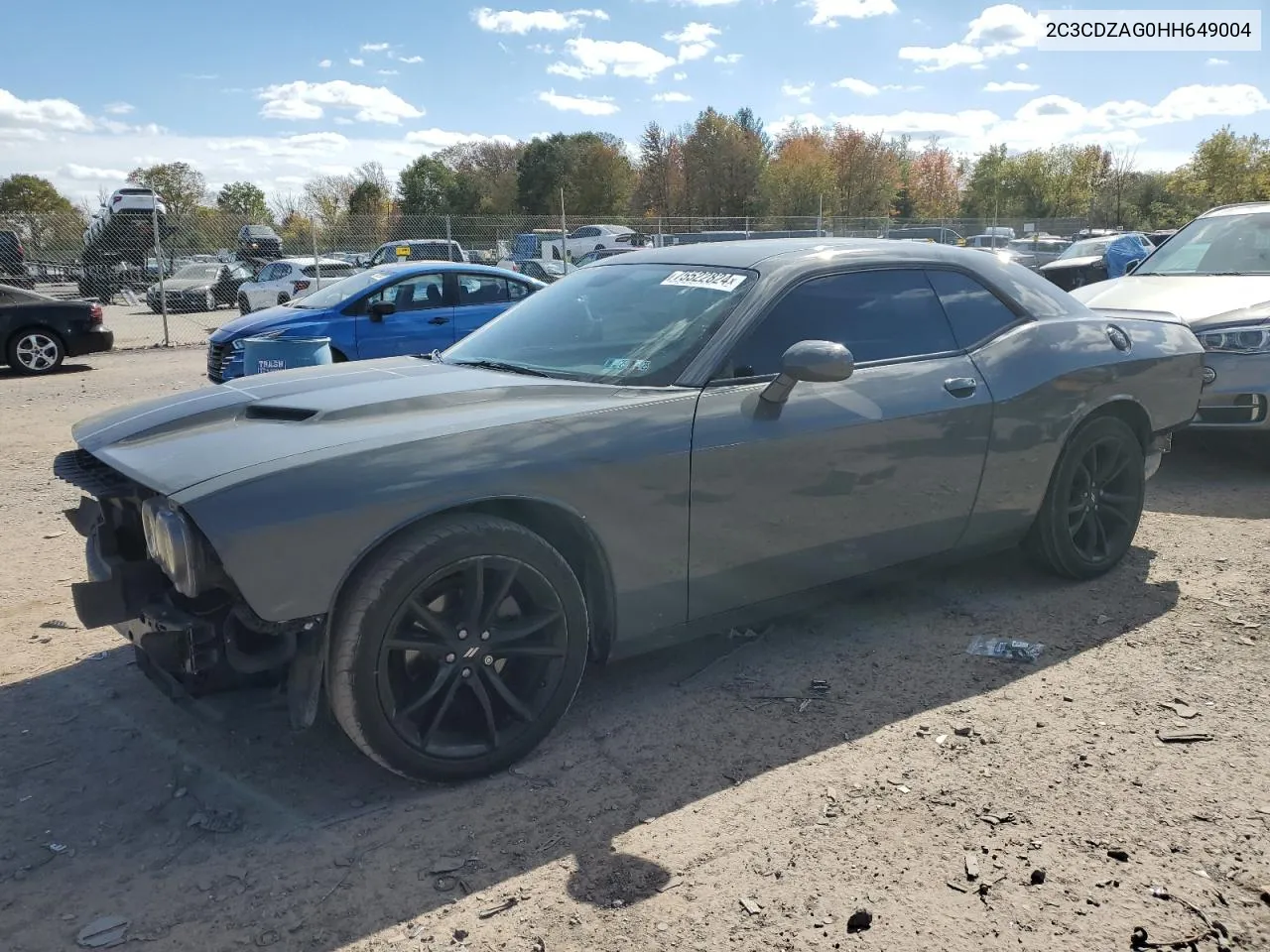 2017 Dodge Challenger Sxt VIN: 2C3CDZAG0HH649004 Lot: 75522824