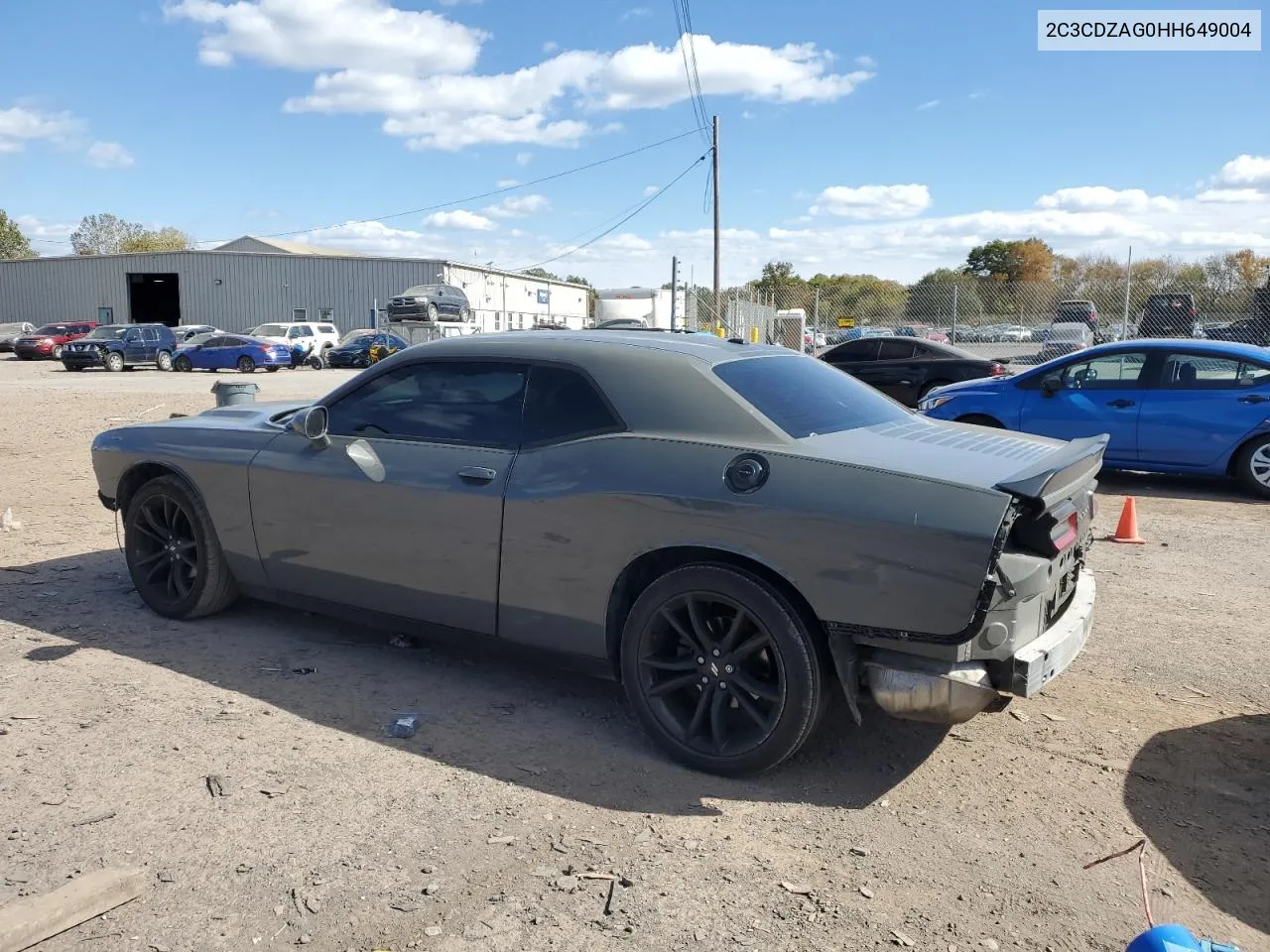 2017 Dodge Challenger Sxt VIN: 2C3CDZAG0HH649004 Lot: 75522824