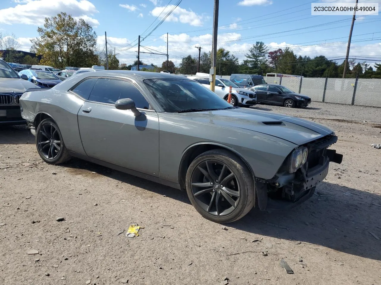 2017 Dodge Challenger Sxt VIN: 2C3CDZAG0HH649004 Lot: 75522824