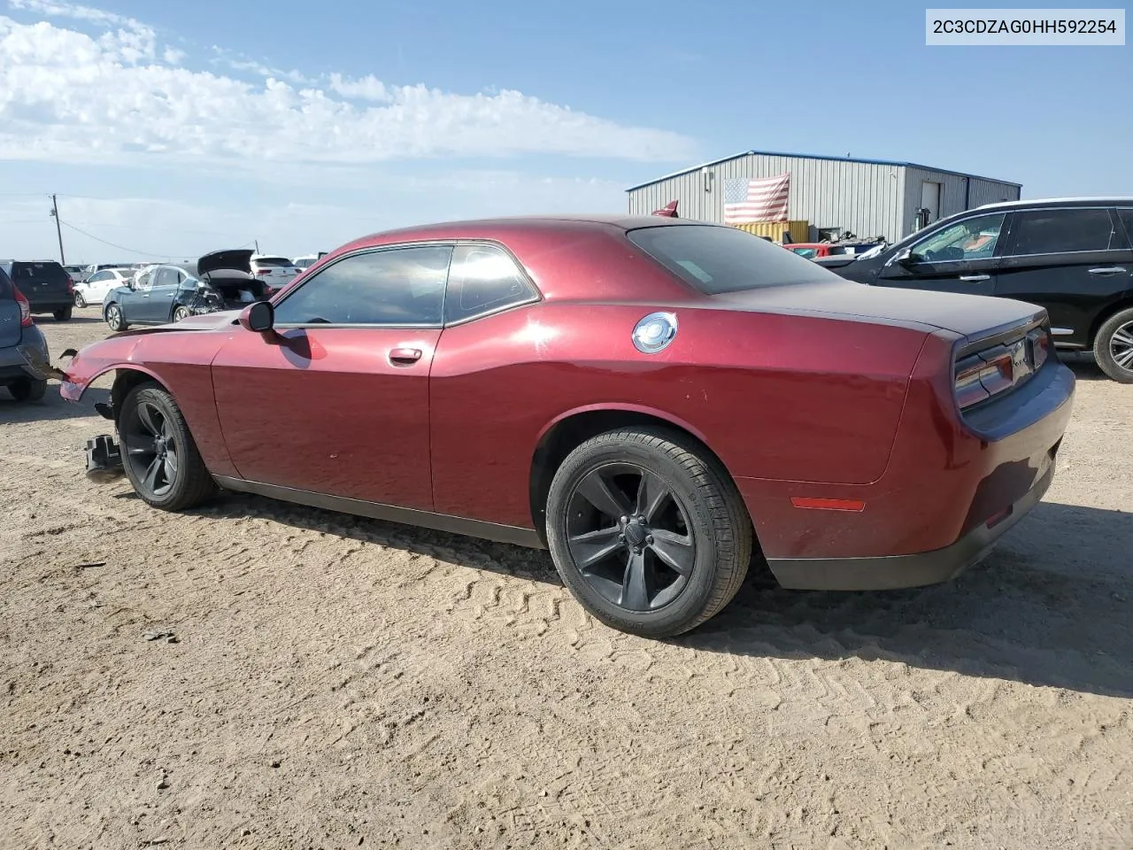 2017 Dodge Challenger Sxt VIN: 2C3CDZAG0HH592254 Lot: 75701544