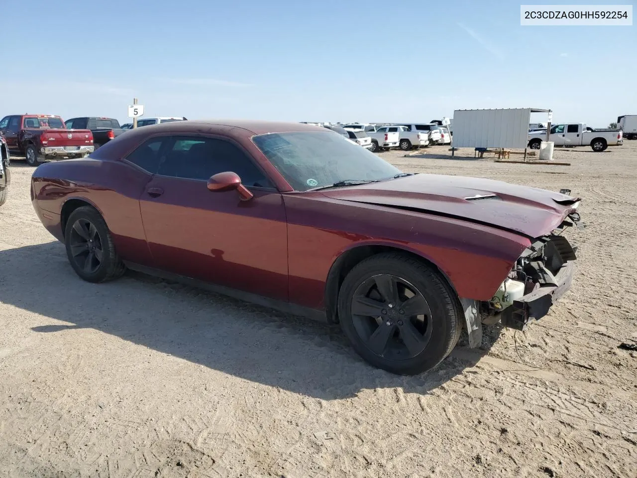 2017 Dodge Challenger Sxt VIN: 2C3CDZAG0HH592254 Lot: 75701544