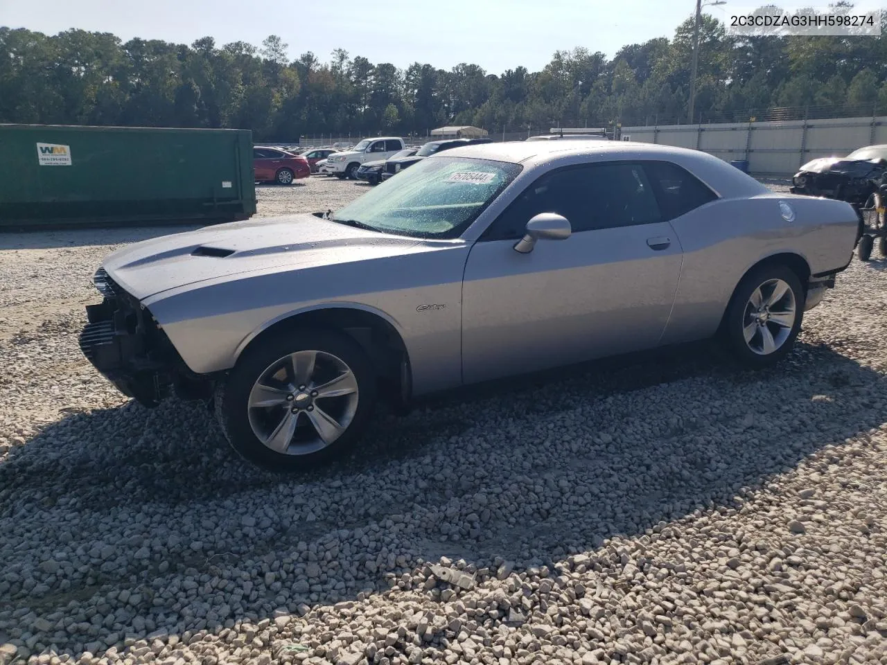 2017 Dodge Challenger Sxt VIN: 2C3CDZAG3HH598274 Lot: 75705444