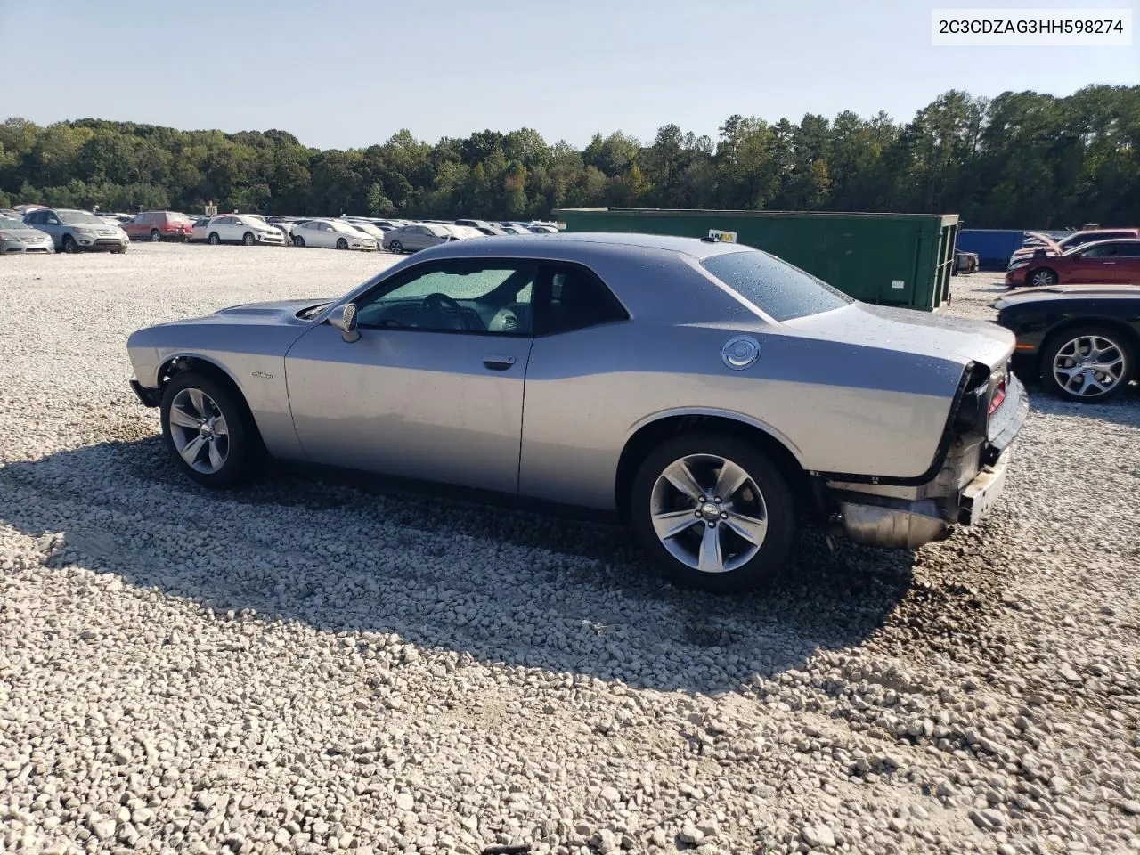 2017 Dodge Challenger Sxt VIN: 2C3CDZAG3HH598274 Lot: 75705444