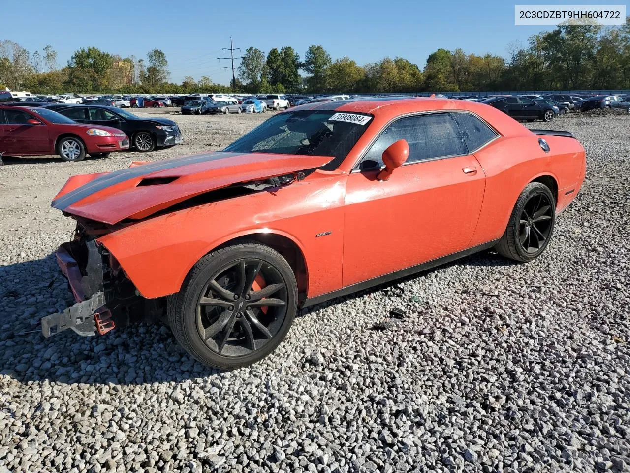 2017 Dodge Challenger R/T VIN: 2C3CDZBT9HH604722 Lot: 75908084