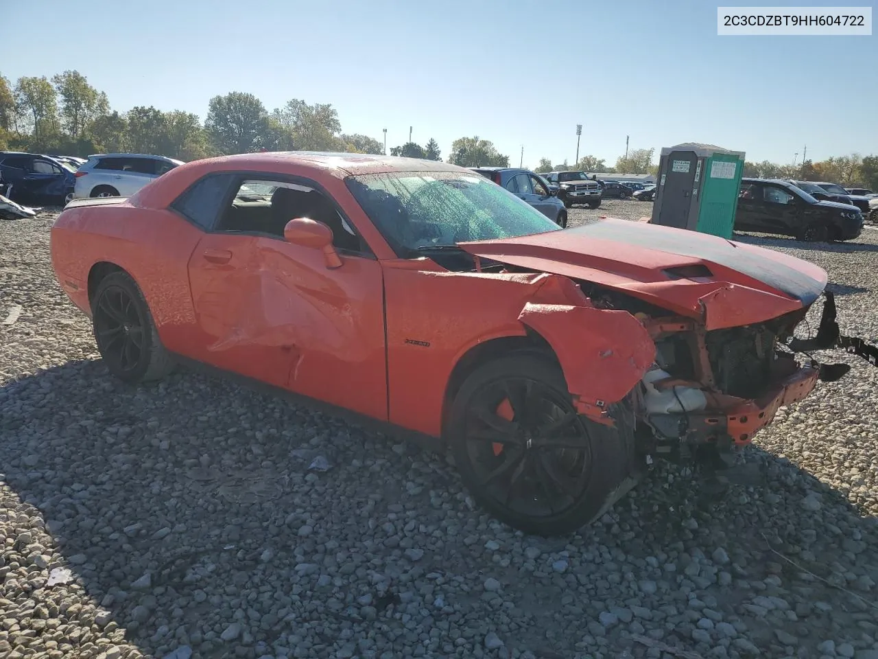 2017 Dodge Challenger R/T VIN: 2C3CDZBT9HH604722 Lot: 75908084