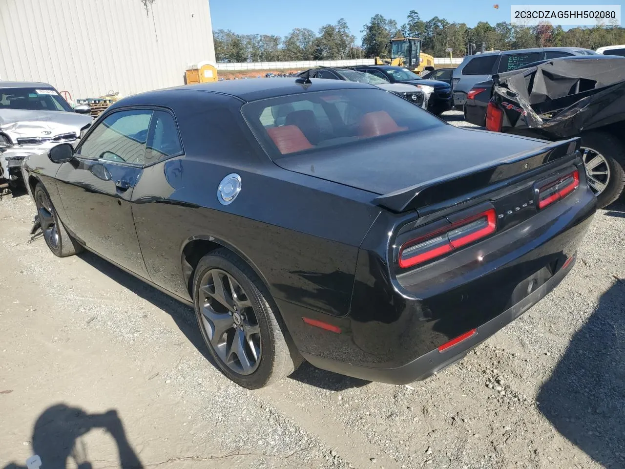 2017 Dodge Challenger Sxt VIN: 2C3CDZAG5HH502080 Lot: 76704964