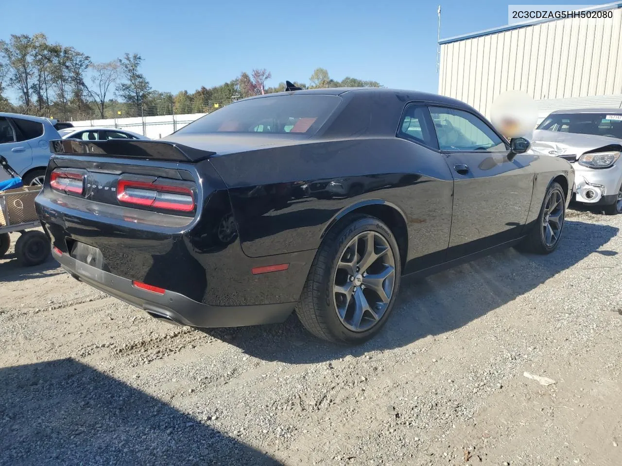 2017 Dodge Challenger Sxt VIN: 2C3CDZAG5HH502080 Lot: 76704964