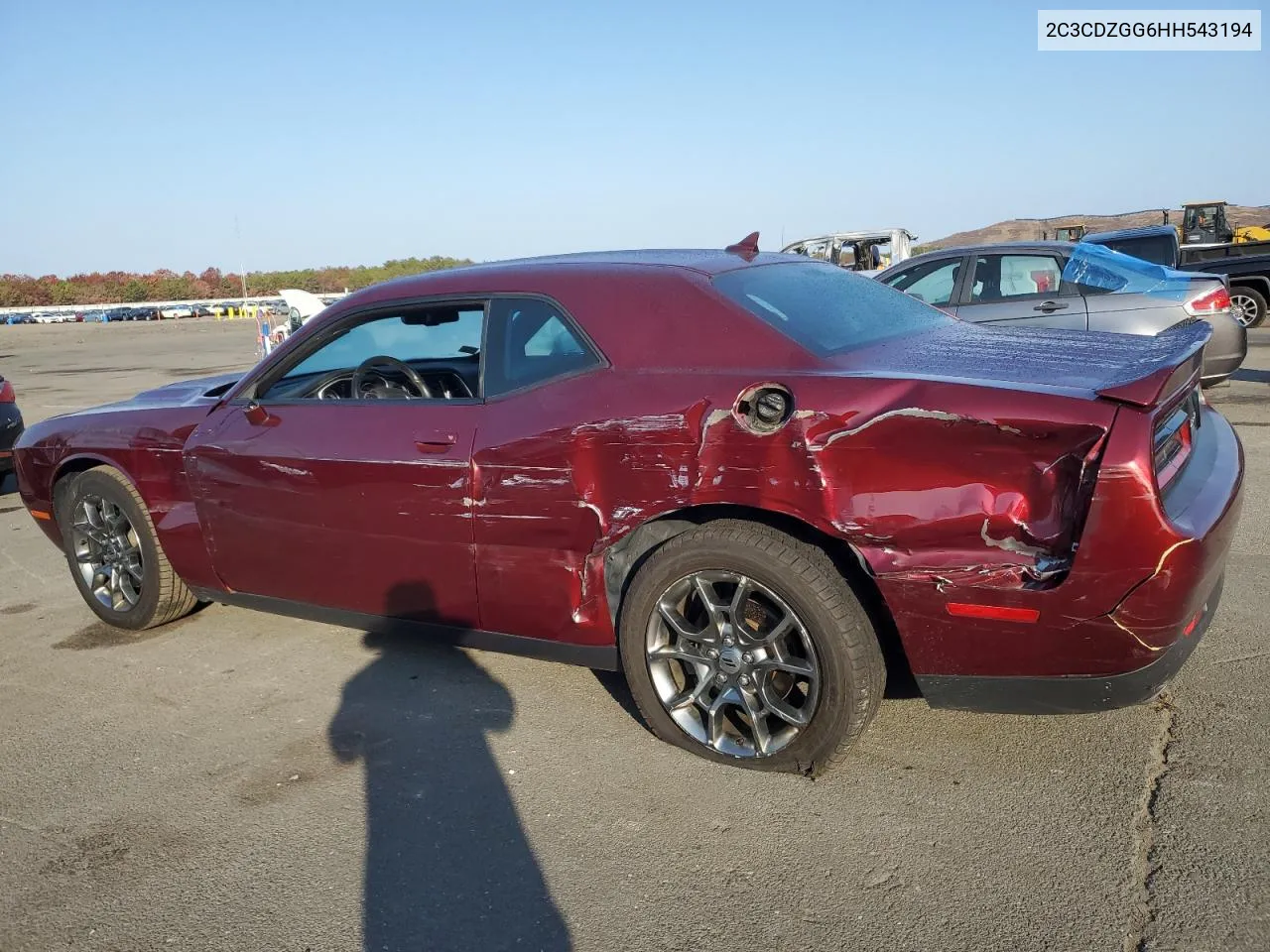 2017 Dodge Challenger Gt VIN: 2C3CDZGG6HH543194 Lot: 77267194