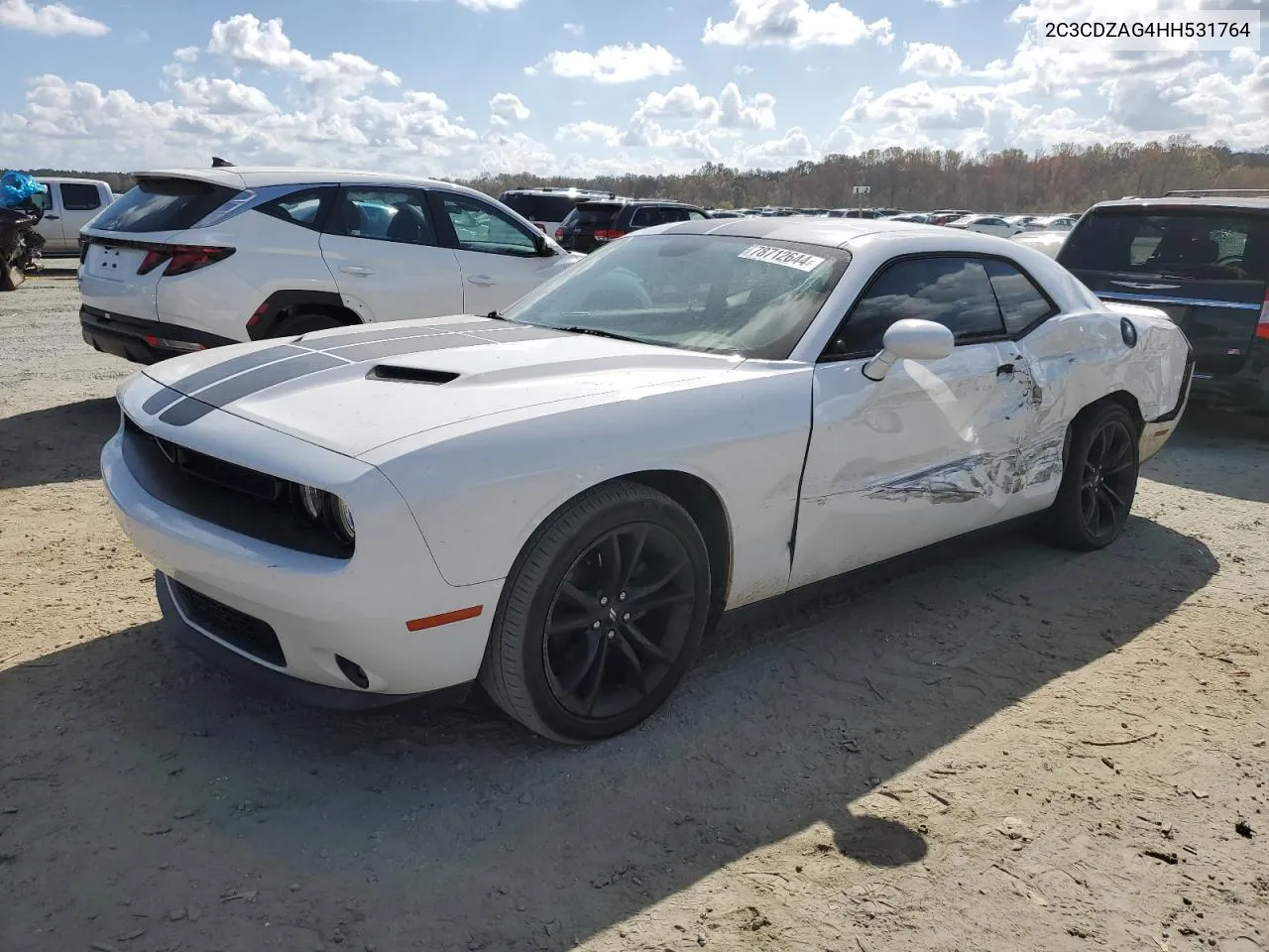 2017 Dodge Challenger Sxt VIN: 2C3CDZAG4HH531764 Lot: 78712644