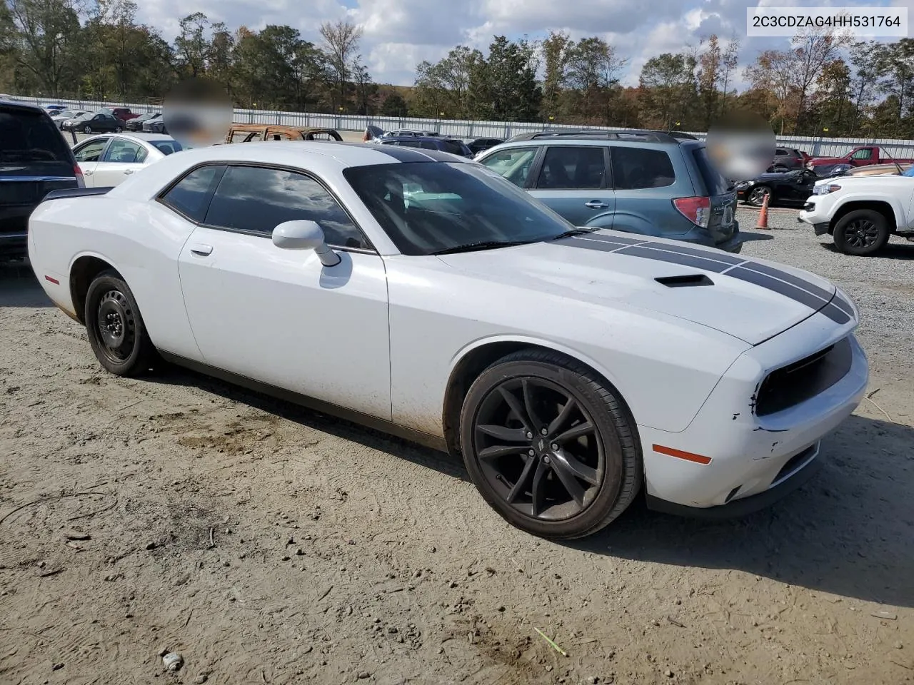 2017 Dodge Challenger Sxt VIN: 2C3CDZAG4HH531764 Lot: 78712644