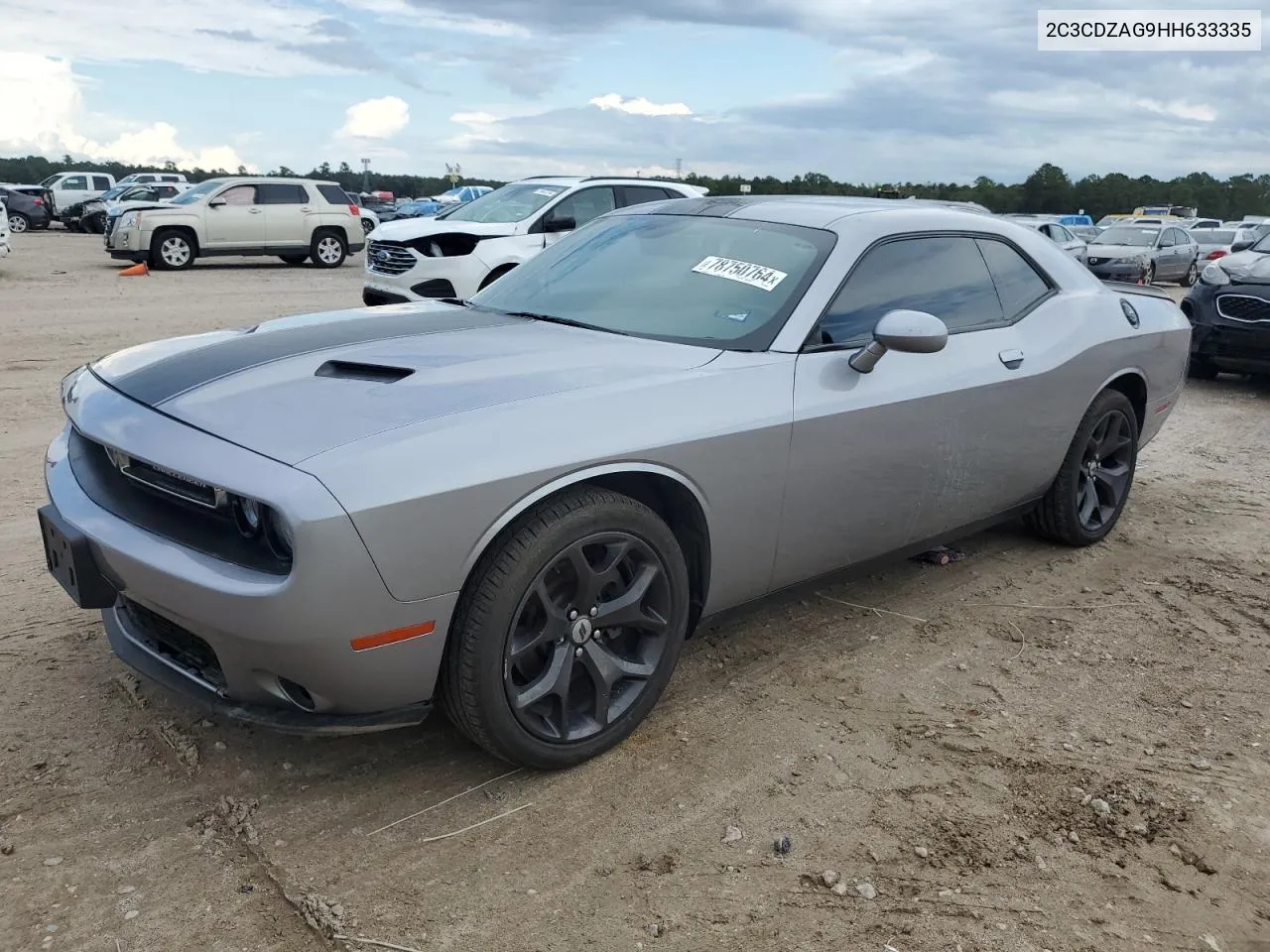 2017 Dodge Challenger Sxt VIN: 2C3CDZAG9HH633335 Lot: 78750764