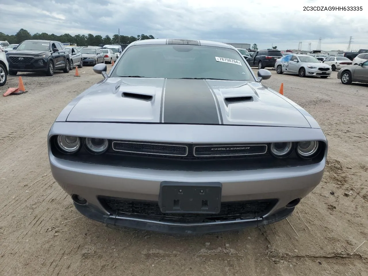 2017 Dodge Challenger Sxt VIN: 2C3CDZAG9HH633335 Lot: 78750764