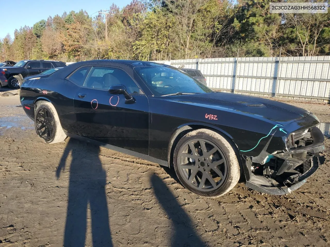 2017 Dodge Challenger Sxt VIN: 2C3CDZAG3HH568322 Lot: 79451944