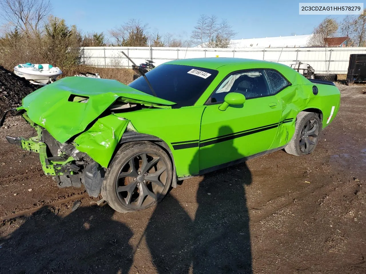 2017 Dodge Challenger Sxt VIN: 2C3CDZAG1HH578279 Lot: 80166144