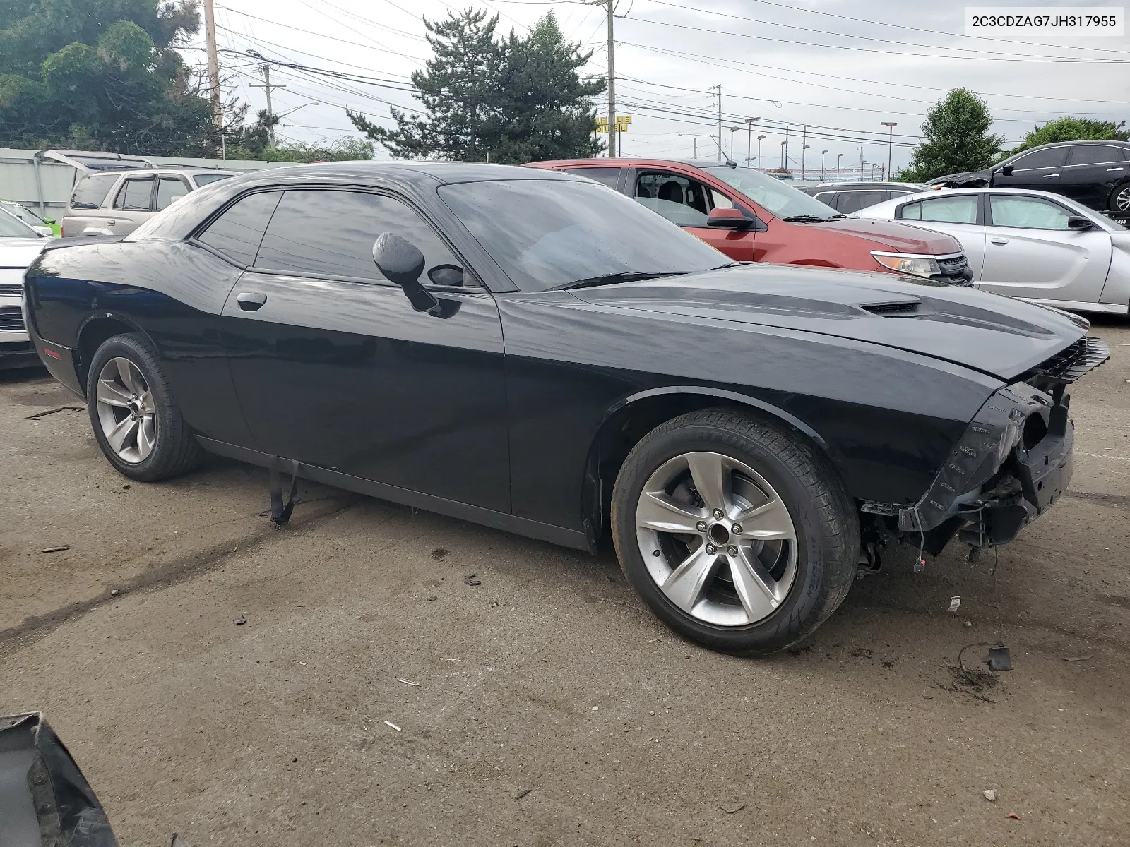 2018 Dodge Challenger Sxt VIN: 2C3CDZAG7JH317955 Lot: 55961564